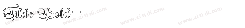 Tilde Bold字体转换